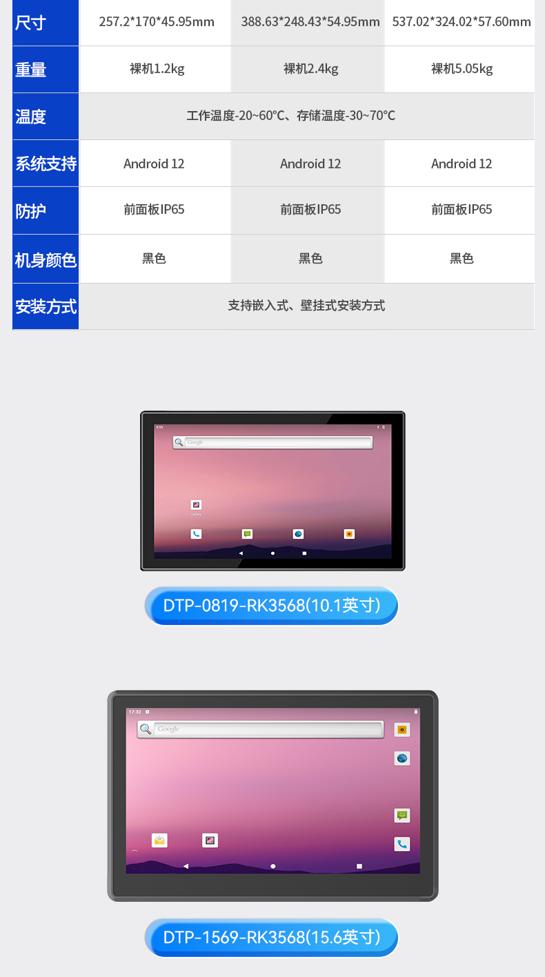 10.1寸國(guó)產(chǎn)工業(yè)平板電腦,瑞芯微RK3568觸摸一體機(jī),DTP-0819-RK3568.jpg