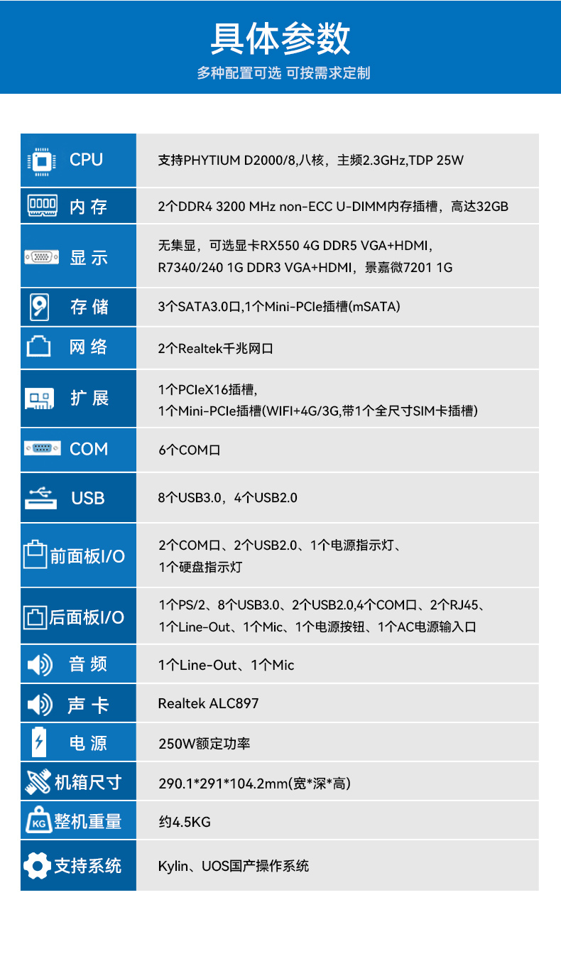 國產(chǎn)飛騰桌面式會山鎮(zhèn)工控機,搭載Kylin UOS國產(chǎn)系統(tǒng),DTB-2102L-BD2KMC.jpg