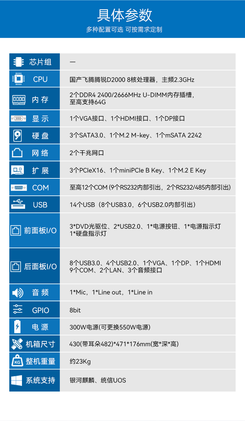 國(guó)產(chǎn)4U信創(chuàng)江西工控機(jī),飛騰騰銳D2000八核處理器,5G國(guó)產(chǎn)CPU電腦,DT-610X-TD2KMB.jpg